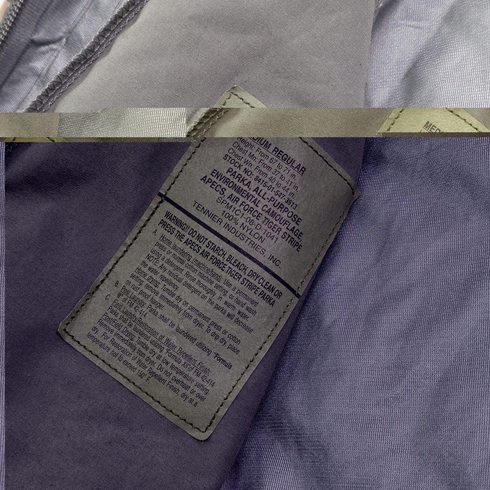 USAF Air Force Digital Camo Jacket Regular Parka All Purpose Gortex Military Med - Picture 5 of 10